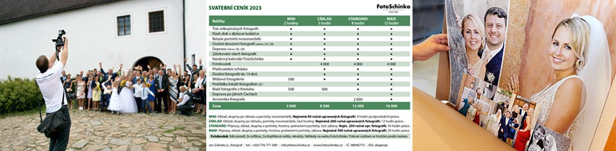 Svatební fotograf | Ceník | FotoSchinko